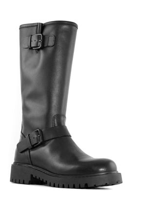 Black leather high boot JULIE DEE | IV125NERO